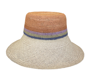 Marine Striped Crochet Bucket